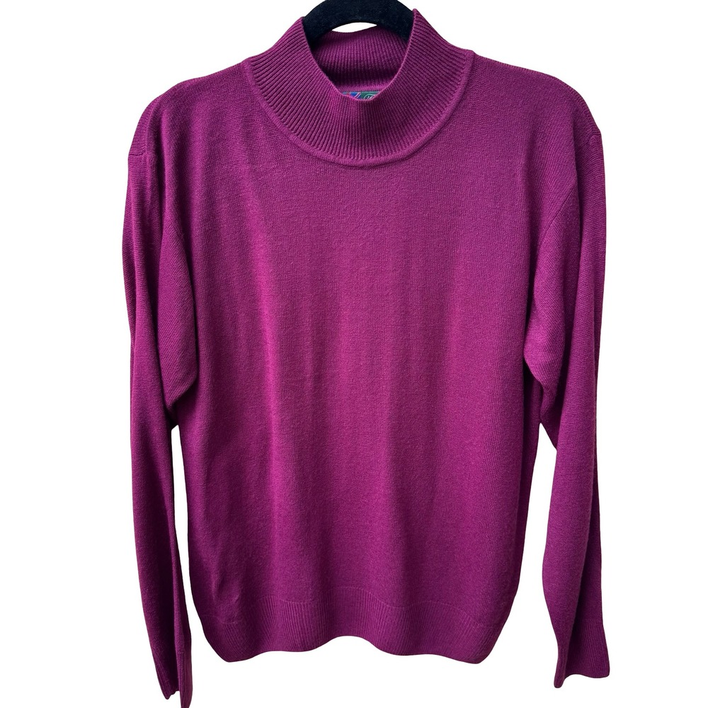 Tina Vintage 100% Pure Scottish Cashmere Quiet Luxury Preppy Sweater Pink L